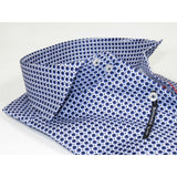 Men Dress Shirts AXXESS Turkey 100% Egyptian Cotton 223-21 Blue Circle polka dot