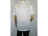 Mens Polo Shirt Slinky Sheer Short Sleeves Soft Touch Stacy Adams 57006 White