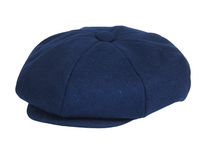 Mens Fashion Classic Flannel Wool Apple Cap Hat by Bruno Capelo ME902 Navy Blue