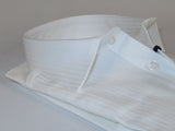 Men 100% Cotton Shirt Manschett Quesste Turkey Slim Fit 6047-01 White Fancy