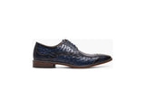 Men's Stacy Adams Fanelli Modified Wingtip Oxford  Shoes Ostrich Blue 25536-400