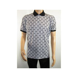 Men Sports Shirt DE-NIKO Short Sleeves Soft Modal Fashion Polo Shirt G1121 Gray