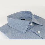 Men Mondego 100% Soft Cotton Dress Classic shirt Long Sleeves sn2200 Denim blue