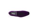 Stacy Adams Savion Plain Toe Velour Slip On Party Shoes Purple 25613-542