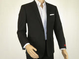 Men RENOIR Suit Solid Two Button Business Formal Classic Regular Fit 201-1 Black