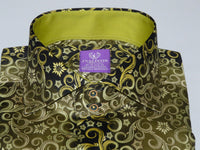 Men Shirt J.Valintin Turkey-Usa 100% Egyption Cotton Axxess Style 1646-08 Olive