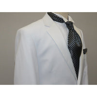 Men Renoir  Tuxedo Two Button Notch Formal with Satin Lapel trims 201-6 White