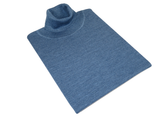 Men PRINCELY Turtle neck Sweater From Turkey Soft Merino Wool 1011-80 Denim Blue
