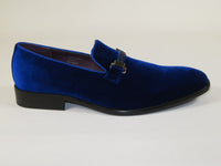 Mens AFTER MIDNIGHT Formal Stage Dress shoes Slip on Soft Velvet 6753 Royal Blue