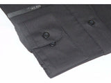 Mens Milani dress shirt soft cotton Blend easy wash business long sleeves Black