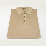 Mens PRINCELY Soft Merinos Wool Sweater Knits Lightweight Polo 1011-40 Tan Camel