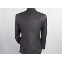 Mens Vitali Three Piece Suit Vested Semi Shiny Sharkskin M3090 Charcoal Gray