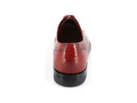 Stacy Adams Madison Anaconda Print Leather Shoes Red 00055-600