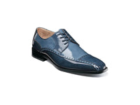 Stacy Adams Plaza Modified Cap Toe Oxford Shoes Leather Blue Multi 25608-460