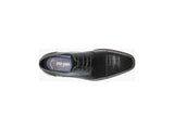 Shoes Stacy Adams Penley Cap Toe Oxford Croco Print Leather  Black 25626-001