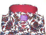 Men Shirt J.Valintin Turkey Egyption Cotton Axxess Style A113-10 Christmas Red