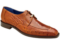 Belvedere Men's Shoes Bolero Genuine Ostrich Leg Quill Ant. Almond R43