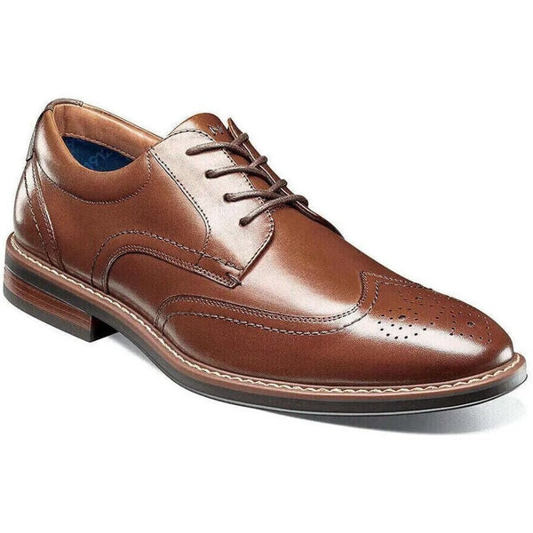 Men's Nunn Bush Centro Flex Wingtip Oxford Party Shoes Cognac 84983-221