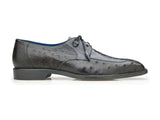 Belvedere Men's Shoes Bolero Genuine Ostrich Leg and Ostrich Quill Gray R43
