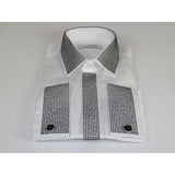 Men CEREMONIA Formal Shirt Rhinestone 100% Cotton Turkey #stn 13 tsb white Fancy
