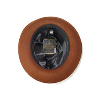 Men Bruno Capelo Hat Australian Wool Pinch Front Fedora Caesar Camel Brown CA343