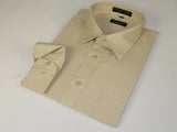 Men's Milani dress shirt soft cotton Blend easy wash business Long sleeves Tan