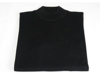 Men PRINCELY Soft Comfortable Merinos Wool Sweater Knits Mock Neck 1011-00 Black