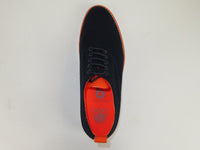 Men Comfort Casual Knit Fabric Wingtip Lace Sneaker Shoes #FRESHORT Navy Blue