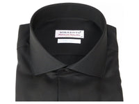 Mens 100% Italian Cotton Shirt High Quality Non Iron SORRENTO Turkey 4528 Black