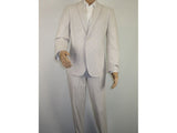 Men Seersucker Suit By Adolfo Stripe Casual Dressy Summer Suit 2 Button C624 Tan