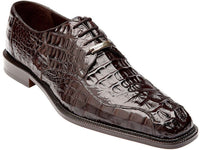 Belvedere Mens Dress formal Shoes Chapo Genuine Crocodile Brown 1465