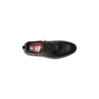 25662-001 Stacy Adams Sync Plain Toe Elastic Lace Up Sneaker Shoes Leather Black