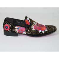 Mens Shoes Fiesso By Aurelio Garcia Fancy Stones Flower European Fi7360 Gold New