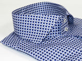 Men Dress Shirts AXXESS Turkey 100% Egyptian Cotton 223-21 Blue Circle polka dot