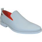 Men Tayno Dressy Casual Soft Leather Comfortable Slip on Loafer #ALPHA L White