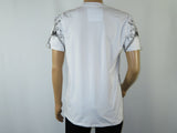 Mens PLATINI Sports Shirt With Rhine Stones Lion Chain STT8023 White