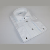 Mens CEREMONIA Tuxedo Formal Shirt 100% Cotton Turkey Slim Fit #stn 13 ATD White