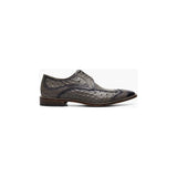 Men's Stacy Adams Fanelli Modified Wingtip Oxford  Shoes Ostrich Gray 25536-020