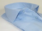 Men 100% Italian Cotton Shirt Non Iron SORRENTO Turkey Spread Collar 4883 Blue