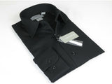 Men's Dress Shirt Christopher Lena 100% Cotton Wrinkle Free C507WS0R Black