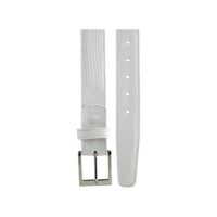 Men's Belvedere Genuine Lizard Belt Style 2003 Adjustable size upto 44 In. White