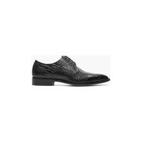 Stacy Adams Turano Bike Toe Oxford Croc Print Shoes Black 25576-001