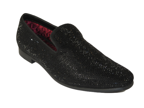 Men's Shoes Steve Madden Slip On Formal Beaded sparks Cirius Black
