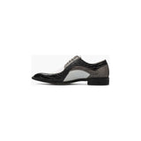 Stacy Adams Turano Bike Toe Oxford Croc Print Shoes Black Multi 25576-910