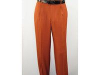 Men 2pc Walking Leisure Suit Short Sleeves By DREAMS 255-09 Solid Papaya