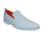 Men Tayno Dressy Casual Soft Leather Comfortable Slip on Loafer #ALPHA L White