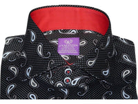 Men Shirt J.Valintin Turkey Usa Egyption Cotton Axxess Style 4S96-03 Black