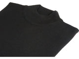 Men PRINCELY Soft Comfortable Merinos Wool Sweater Knits Mock Neck 1011-00 Black