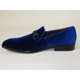 Mens AFTER MIDNIGHT Formal Stage Dress shoes Slip on Soft Velvet 6753 Royal Blue
