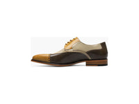 Stacy Adams Plaza Modified Cap Toe Oxford Shoes Leather Olive  Multi 25608-302